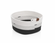 KELA Košík Hedda 32 cm směs bavlna/polyester bílá-černá KL-24459