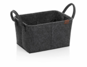 KELA Koš Fay 35x25 cm  filc tmavě šedá KL-24463