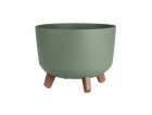 PROGARDEN Květináč / obal s nožičkami průměr 29x17 cm zel...