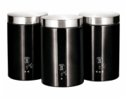 BERLINGERHAUS Dóza na potraviny sada 3 ks Royal Black Collection BH-6296