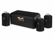 BERLINGERHAUS Chlebovka a dóza na potraviny sada 4 ks Black Rose Collection BH-6753