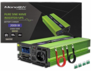 Převodník monolitu napětí Baterie se nabíjí UPS 1000 W | 2000W | 12V na 230V | Čistý sinus LCD