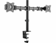 Ultradesk nastavitelná ultradesk kosterní dvojitá rukojeť pro 2 monitory, 16 kg, upevňovací svorka, 17-30, 75x75/100x100, černá
