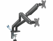 Ultradesk nastavitelná ultradeská větev dvojitá rukojeť pro 2 monitory, 20 kg, upevňovací montáž, 17-32, 75x75/100x100, černá