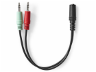 NEDIS redukce pro headsety/ 2x zástrčka 3,5mm jack - zásu...