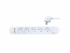 Solight prodlužovací přívod 5 zásuvek, USB A+C nabíječka ...