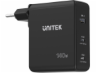 UNITEK CHARGER P1115A GaN 2x USB-C 1x USB-A PD 140W BLACK