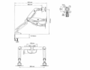 Stolní držák na 2 monitory displeje NB F160