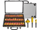 Řezačky na dřevo AWTools, sada 35 kusů, stopka 8 mm (AW40...