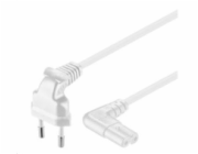 PREMIUMCORD Kabel síťový 230V k magnetofonu se zahnutými konektory 3m