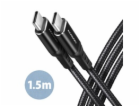 AXAGON BUCM-CM15AB, HQ kabel USB-C <-> USB-C, 1.5m, USB 2...