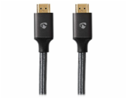 NEDIS PROFIGOLD Ultra High Speed HDMI 2.1 kabel/ 8K@60H/ zlacené konektory HDMI-HDMI/ bavlna/ antracit/ BOX/ 5m