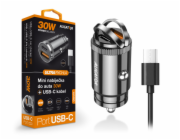 Aligator mini nabíječka do auta Power Delivery 30W, USB-C + USB-A, USB-C/USB-C kabel