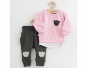 Kojenecká souprava tričko a tepláčky New Baby Brave Bear ABS růžová Vel.62 (3-6m)