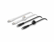 1x2 Belkin PRO Flex-gefl.Sil. 1m USB-C/USB-C s+w  CAB011bt1MBW2PK