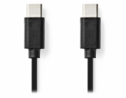 NEDIS kabel USB 2.0/ zástrčka USB-C - zástrčka USB-C/ černý/ bulk/ 1m