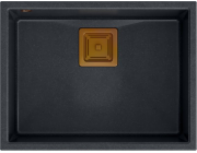 Dřez Quadron DAVID 50 GraniteQ černý diamant/měď prvky