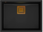 Quadron DAVID 50 GraniteQ čistý uhlíkový dřez/měděné prvky