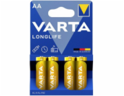 VARTA Longlife, typ AA, 14 mm, sada 4 ks Alkalická baterie 