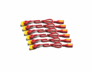 APC - Elektrický kabel - power IEC 60320 C13 zamykací do IEC 60320 C14 zamykací - 60 cm - červená (balení 6) - pro P/N: SCL500RMI1UC, SCL500RMI1UNC, SMT3000I-AR, SMT3000R2I-AR, SMTL750RMI2UC, SRT1500R