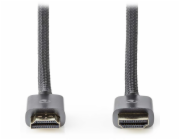 NEDIS PROFIGOLD High Speed HDMI 2.0 kabel s ethernetem/ 4K@60Hz/ zlacené konektory HDMI-HDMI/ bavlna/ šedý/ BOX/ 10m