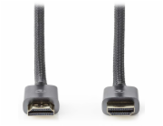 NEDIS PROFIGOLD High Speed HDMI 2.0 kabel s ethernetem/ 4K@60Hz/ zlacené konektory HDMI-HDMI/ bavlna/ šedý/ BOX/ 5m