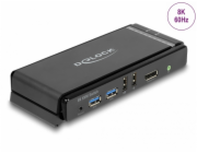 DeLOCK DisplayPort 1.4 KVM Switch, 8K 60Hz, USB 3.2 Gen 1, Audio (grau/schwarz)