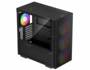 DEEPCOOL skříň CH560 / MidT/ 3x140 a 120mm ARGB fan / USB 3.0 / tvrzené sklo / černá