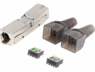 LANBERG 2x RJ-45 FTP cat 6A plug 8P8C tool-less adapter