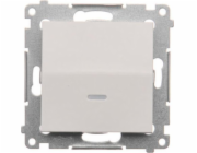Kontakt-Simon Schodišťový vypínač Kontakt-Simon Simon 54 DW6L.01/X/11 s LED podsvícením bez piktogramového modulu 10AX 250V~ rychlospojky bílá
