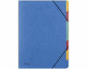 Složka Donau DONAU s gumičkou, lepenka, A4, 7 listů, modrá