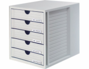 HAN SET 5 HAN SYSTEM-BOX ZÁSUVKY A4 ŠEDÝ POLYSTYREN - HN145011-13