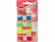 Kancelářské produkty KANCELÁŘSKÉ PRODUKTY indexovací záložky, PP, standardní, 12x43mm, 4x35 karet, blistr, mix barev