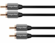 Kabel 2x Cinch konektor/2x Cinch konektor 0,5m KRUGER & MATZ KM0303