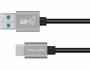 Kabel KRUGER & MATZ KM1262 Basic USB/USB-C 0,5m Black