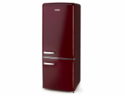 DOMO DO91707R Retro lednice s mrazákem dole - bordó - DOMO DO91707R