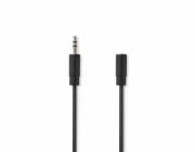 NEDIS prodlužovací stereo audio kabel s jackem/ zástrčka 3,5 mm - zásuvka 3,5 mm/ černý/ bulk/ 5m
