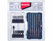Makita Bohrer-Bit-Set SDS Plus, 18-teilig, Bohrer- & Bit-Satz (Klappbox mit transparentem Deckel)