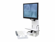 Ergotron SIT STAND Vertikální výtah, sada pro pacienty s pokoji (polštář zápěstí, držák myši, svislá nastavovací kolejnice, držák skeneru čárových kódů, tablet klávesnice, monitorovací rameno, police 