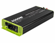 Kosun Měnič napětí výkon 2500W čistý sinus UPS DC48V/AC230V USB černo-zelený KOS2500-48 KOSUNPOWER UPS záložní zdroj s externí baterií 2500W, baterie 48V / AC230V čistý sinus