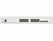 Cisco Catalyst 1200-24P-4X - Přepínač - L3 - inteligentní - 24 x 10/100/1000 (PoE+) + 4 x 10Gb Ethernet SFP+ - Lze montovat do rozvaděče - PoE+ (195 W)