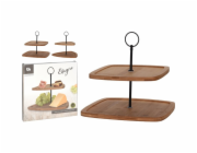 Etažér dřevěný 2 patra trojúhelník 23,5 cm KO-170490960troj