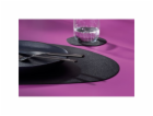 Podtácky Stone PU kůže šedohnědá 4 kusy 12x10cm KL-12656