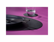 Podtácky Stone PU kůže šedohnědá 4 kusy 12x10cm KL-12656