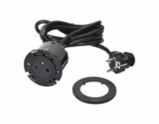 Legrand - Incara™ Disq 60 - Zapuštěná zásuvka 2P+T, černá, 2m