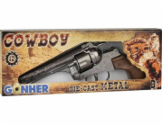 Kovový 12ranný kovbojský revolver