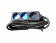 REV Tischsteckdose 3-fach 3,0 m schwarz