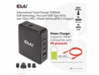 Club3D cestovní nabíječka 140W GaN technologie, 3xUSB-C, ...