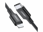 2x1 UGREEN Lightning to Type-C Cable 1m black