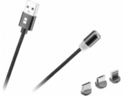 Kabel REBEL RB-6004-100-B USB 3v1 1m Black